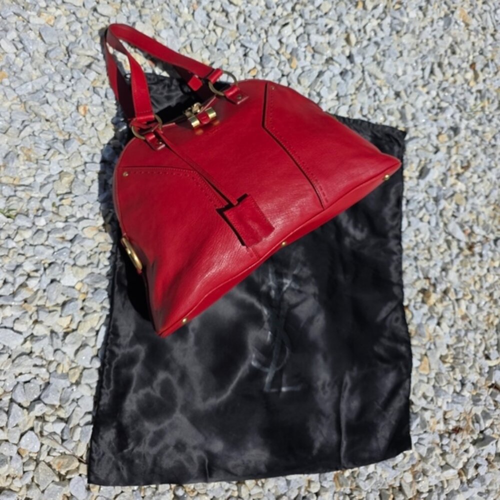 Yves Saint Laurent Large Red Muse Bag - Picture 5 of 16